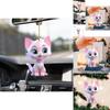 Adorable Pink Acrylic Cartoon Style Car Hanging Decoration For Trendy Vehicle Decor