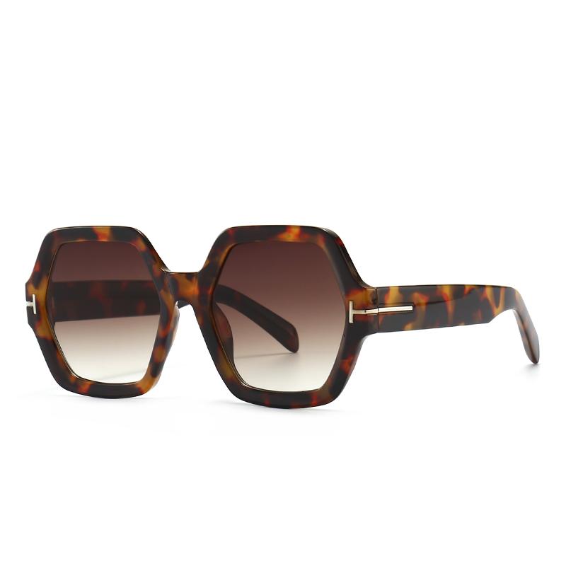 H003 Cross-Border Modern Retro Geometric Six-Sided Sunglasses Trendyy Street Photography Ins Style Poster Style Sunglasses for W