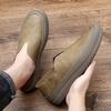 Genuine Leather Men's Shoes, Fashionable One Foot Rubber Outdoor Sports Moccasin Shoes, Men's Soft Casual Loafers