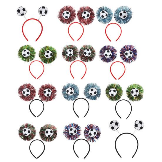 Football Headband with 3D Football Patch Anti-Slip Comfortable Hair Hoop for Adults