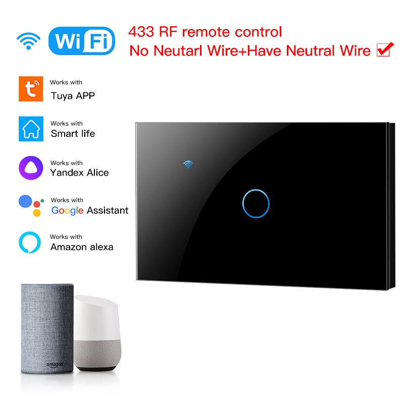 Graffiti Smart Voice-Controlled WiFi Touch Switch Panel, Alexa-Compatible, US Specifications