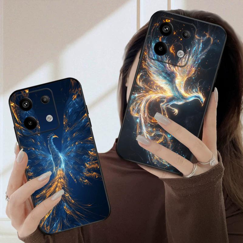 Cartoon Phoenix For Redmi Note 10 11 Note12S 12 13 14 Pro Plus 5G 14S 4G 13ProPlus 9S 9 P ro 13C 14C silicone soft phone case