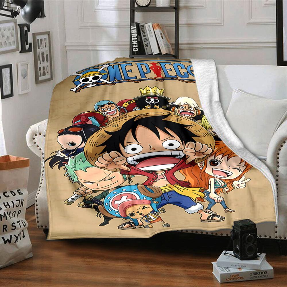 1pc ONE PIECE Flannel Blanket, Soft Skin Friendly with Digital Printing, Various Sizes Available for Family, Friends, Birthday