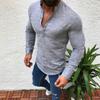 Versatile Men's Slim Fit V Neck Long Sleeve Muscle Tee T-shirt Ideal For Any Occasion