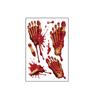 Halloween Bloody Footprints Clings Set 10PCS with Zombie Handprint Decals for Scary Event and Party Decoration
