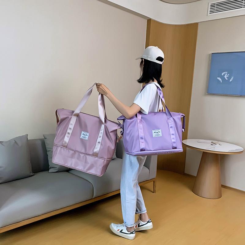 Foldable Sports Fitness Bag: Wet/Dry Separation, Large Capacity Travel and Student Handbag