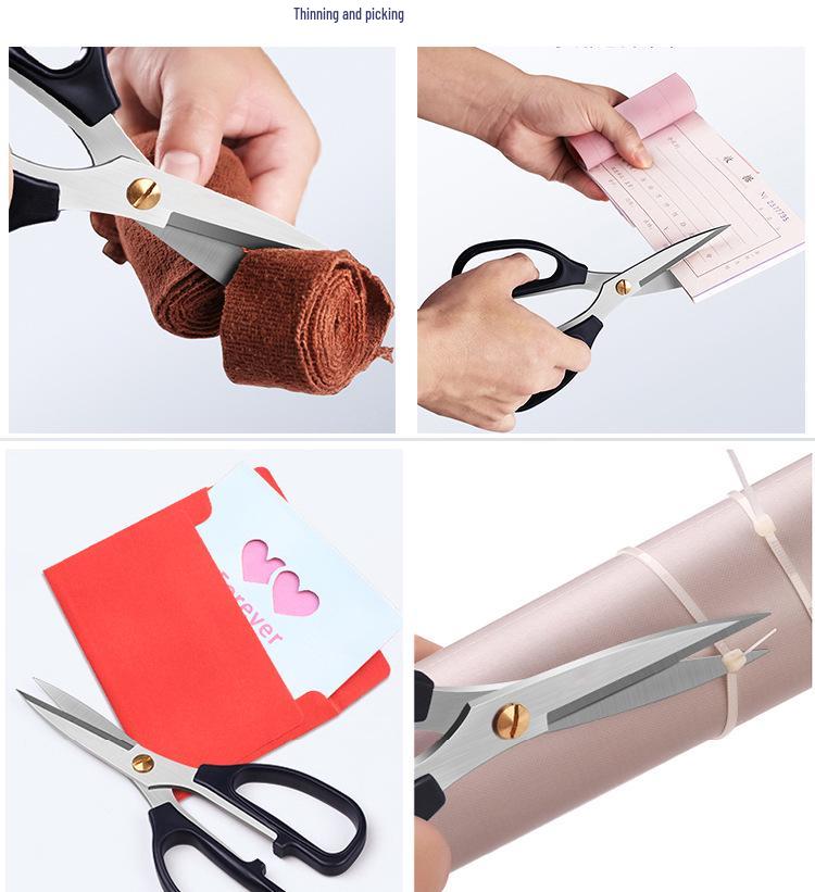 Hochhärte Große Edelstahl-Schere für Küche, Nähen, Papier und Fischschneiden