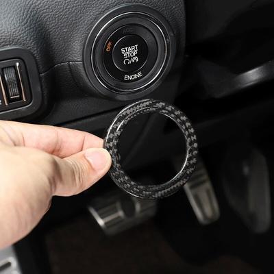 Autocolant Inel Decorat Fibră De Carbon Pornire Oprire Motor Auto. Potrivit pentru Maserati Ghibli 2014- Accesorii Interioare Auto