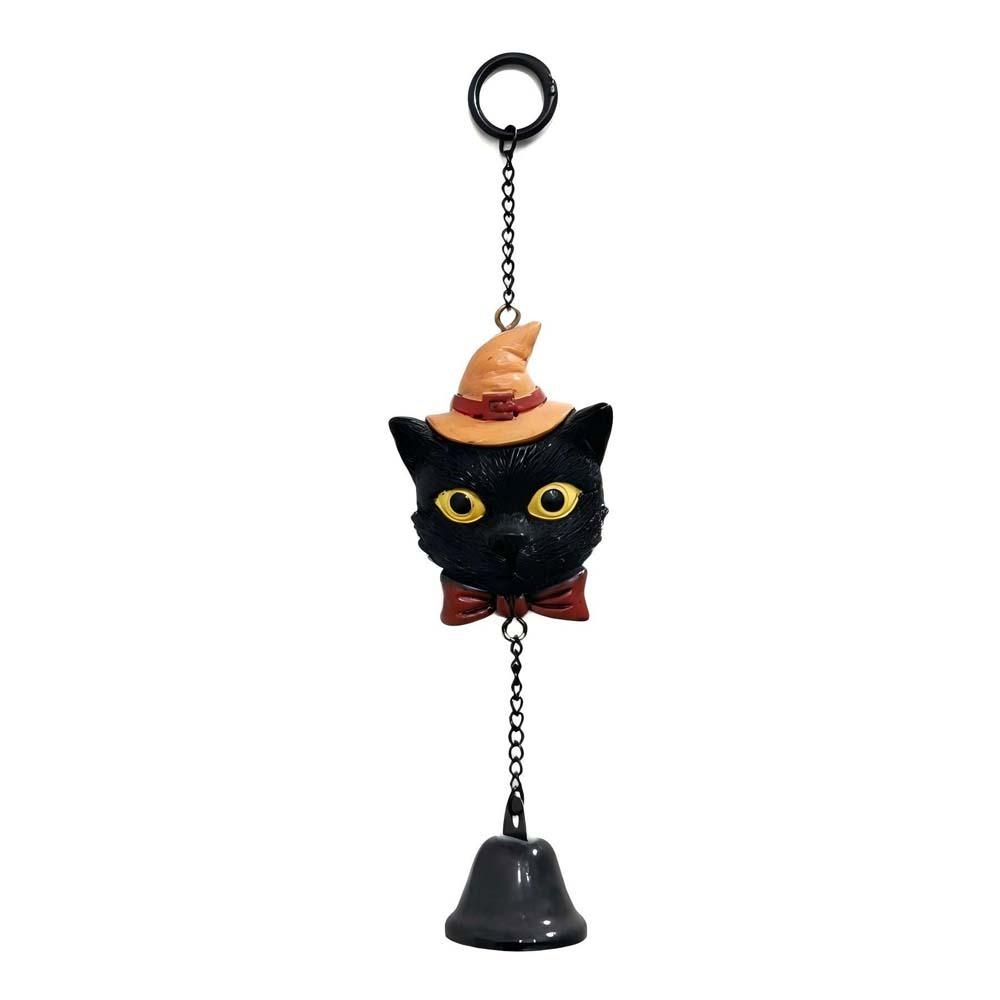 Hand Painted Spooky Hanging Bell Weather Resistant Resin Craft Ornament Homeowners