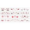 12pcs Waterproof Halloween Face Tattoo Portable Halloween Bat Face Stickers  Enhance Atmosphere