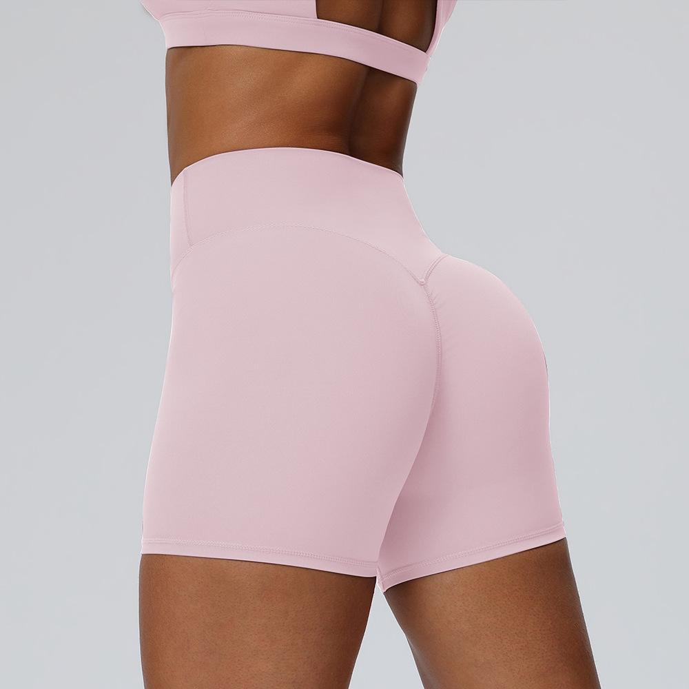 Damen High Waist Po-Hebende Yoga- und Laufshorts - Schnelltrocknend, Hohe Elastizität