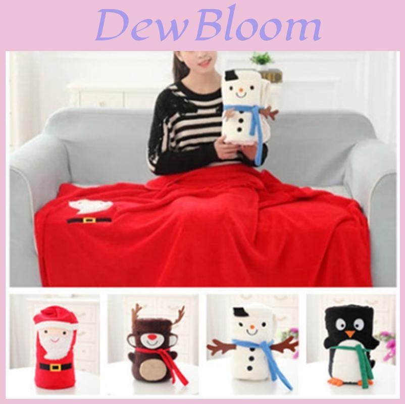 Christmas Cartoon Fleece Blanket For Kids With Soft Faux Fiber For Holiday Gift