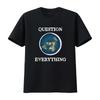 Streetwear Flat Earth Map Question Everything Slogan Print Casual T Shirt Vintage Unisex Designer Clothes Fashion Soft
