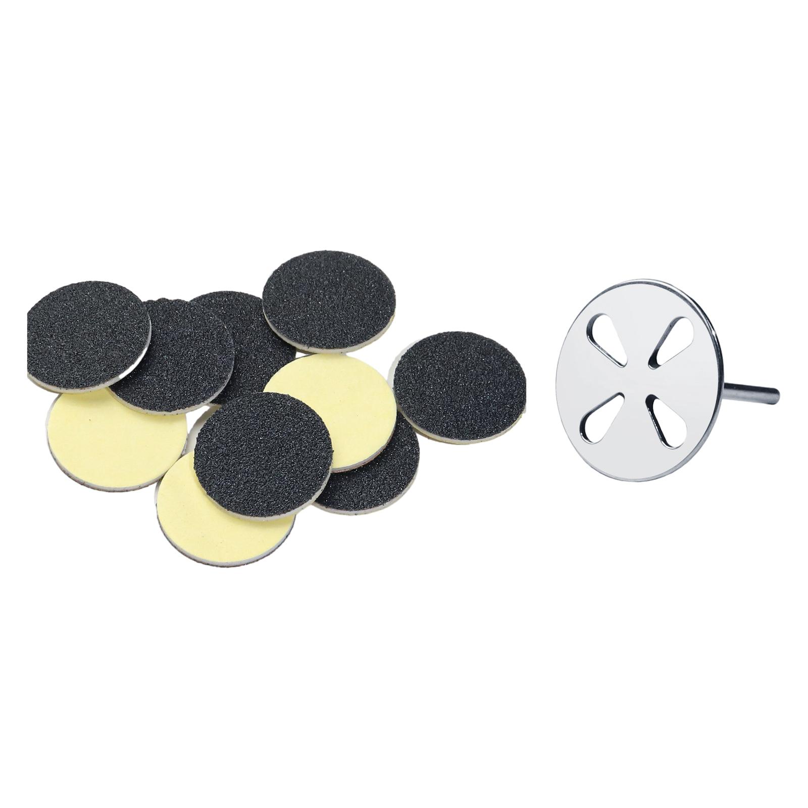 

15/20/25 мм шлифовальная бумага с металлическим дисковым стержнем педикюрный инструмент для удаления омертвевшей кожи ног уход за ногами салонные маникюрные инструменты E