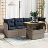 VidaXL Garden Lounge Set 5 Pcs with Grey Cushions Wicker, Outdoor Sofa Set, Corner Sofa Set 3326882
