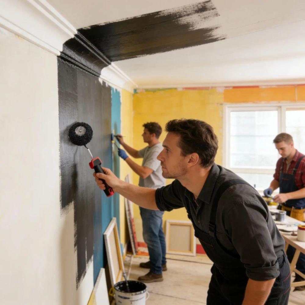 Professional Quality Corner Paint Roller Pumpkin-shaped Design Corner Edger Tool  Ceiling Painting