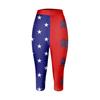 Women's Fashion Casual Outer Bottoming Trousers Independence Day Print  Seventh Trousers