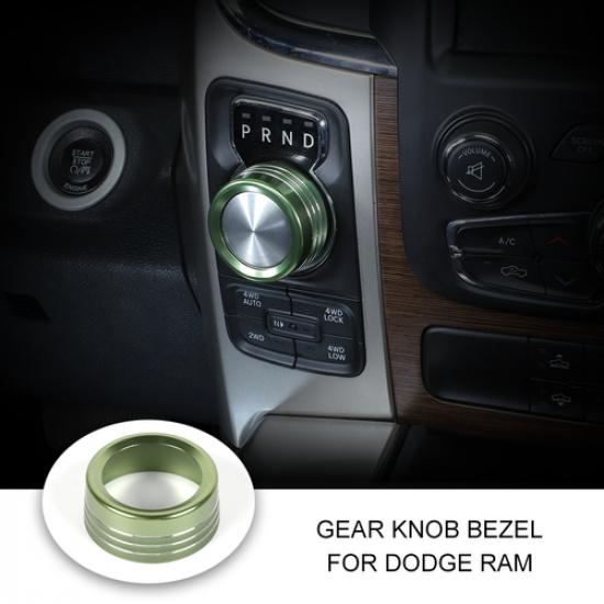 Gear Shift Switch Button Knob Cover Trim Ring For Dodge Ram 1500 2013-2017 Green