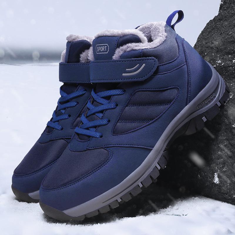 Schneestiefel Mann Frau Winter Schuhe für ältere Menschen Baumwollschuhe Walking Outdoor Damen Schuhe Mama Schuhe mit Samt Wärme Wanderschuh