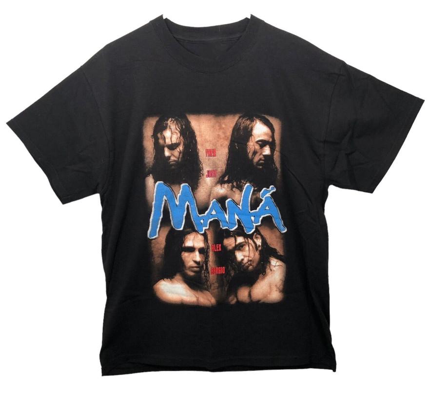 Vtg Mana Band 2002 Tour Cotton Black Full Size Unisex Shirt MM1531