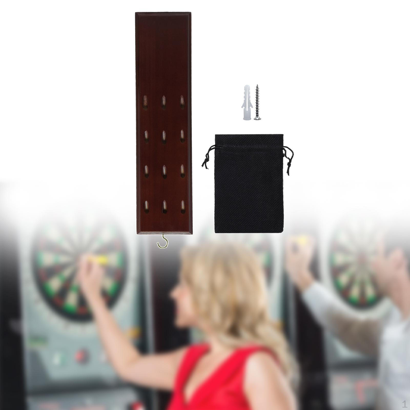 

Настенный держатель для дротиков, простая установка, стойка для демонстрации с сумкой для хранения аксессуаров Dark Red