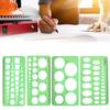 4Pcs Geometric Drawing Plastic Oval Stencil Clear Technical Drawing Ruler Formwork Projects