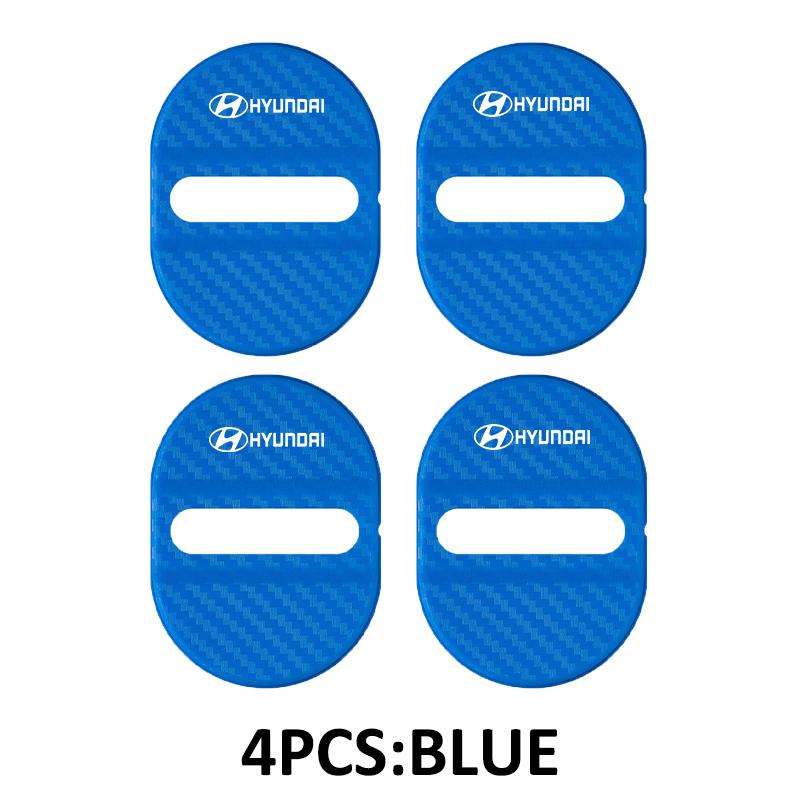 For Hyundai 4Pcs Car Door Lock Protective Cover Sticker NLINE I30 I20 Venue Tucson Kona IX35 I40 IX20 Tiburon lk2 KK1