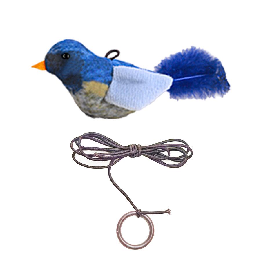Chirping Bird Cat Teaser Toy with Catnip