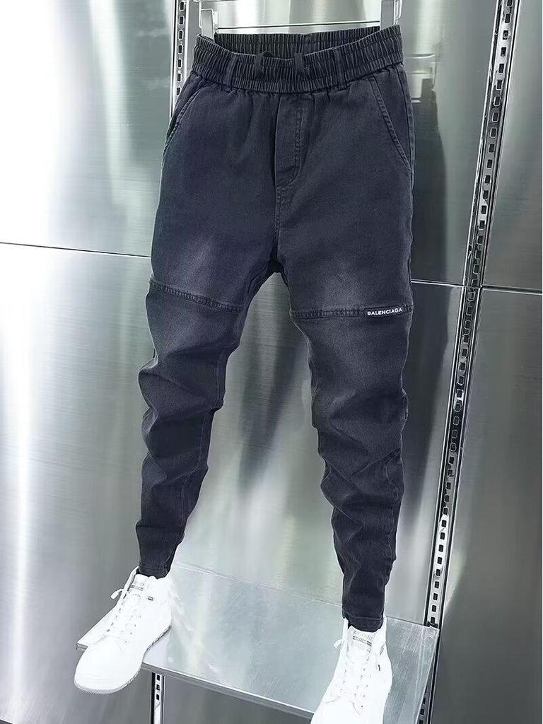 Pánské vyšívané džíny slim fit - 2024 jaro/podzim volné ležérní