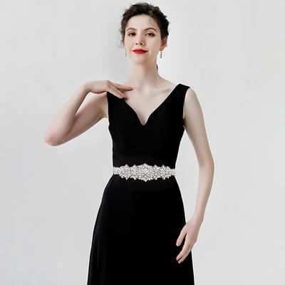 Ceinture de robe de mariée en strass brillants Couleur argent Cristal Ceinture de mariée Écharpe Fête Femme Accessoires Mariée Cadeau Demoiselle d'honneur