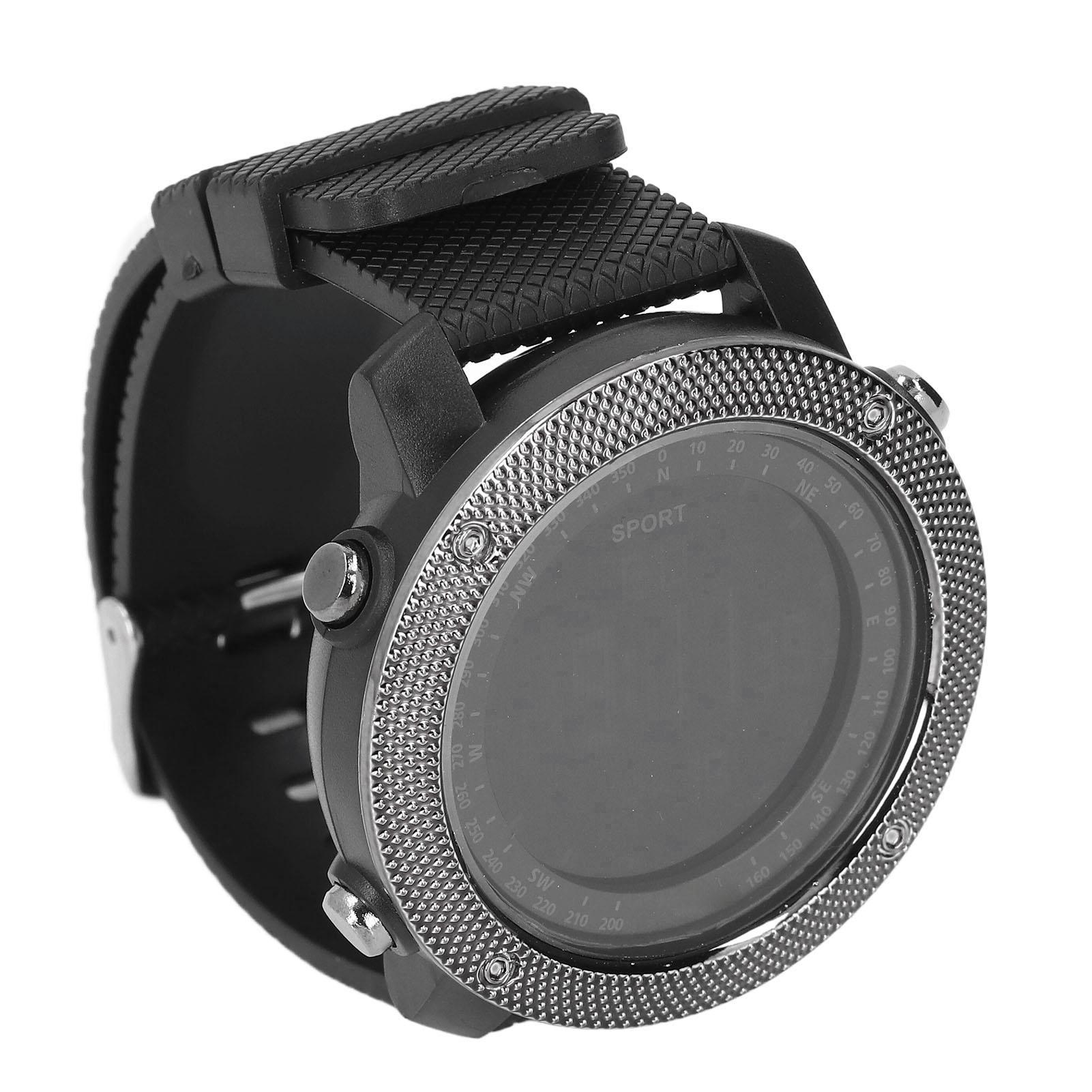 

Digital Sports Watch 12 24 Hour Stopwatch Alarm Calendar Waterproof Luminous Watch for Running Climbing Fitness Black