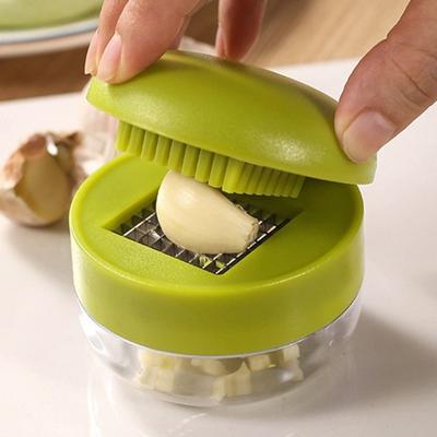 With Storage Case Mini Garlic Press Stainless Steel Garlic Chopper Garlic Paste Maker Home Use