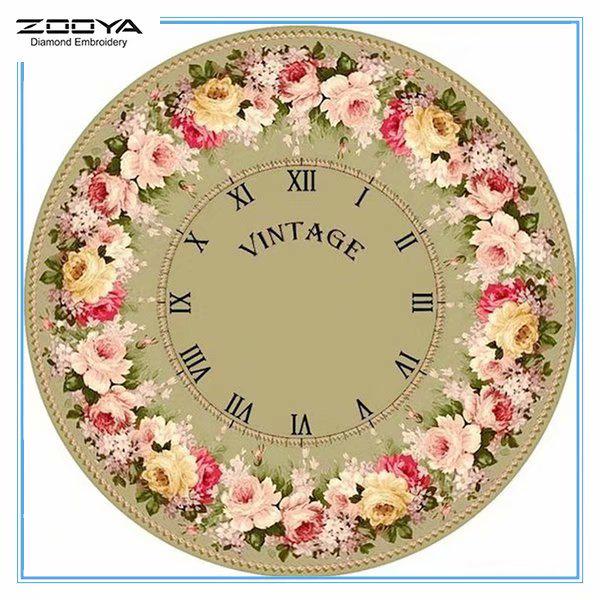 

ZOOYA DIY 5D Полный дрель Алмазная картина Часы Вышивка Крестом Мозаика Картина Домашний декор