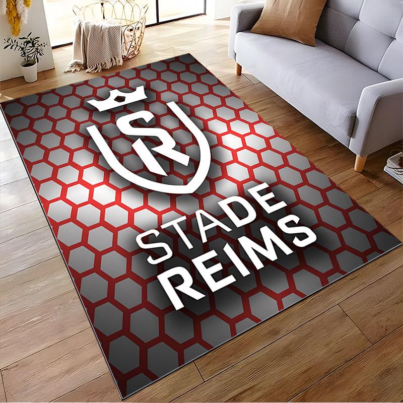 Stade Reims Logo Carpet suitable as a non-slip mat for the living room or bedroom sofa
