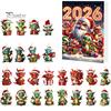 Unique Christmas Souvenirs Dragon Advent Calendars 2026, 24 Days Countdown Calendar with 2D Acrylic Ornaments, Collectible Figures for Tree Home Decor