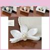 Elegant Retro Floral Hair Claw Clip With Pearl Accents For Fashionable Women