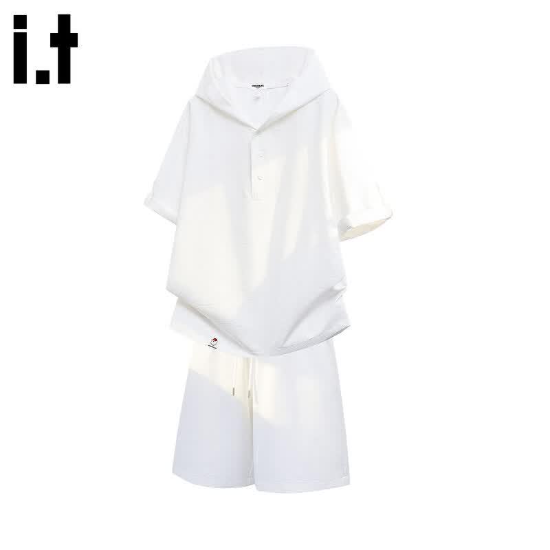 CHOCOOLATEit Men's Hooded Short Sleeve Sports Set