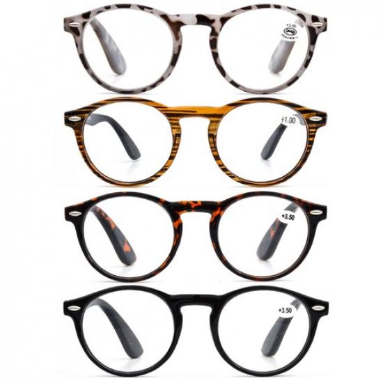 Retro Reading Glasses Oval Spring Hinges Tortoise Readers +1.0 1.5 2.0 2.5 3.0