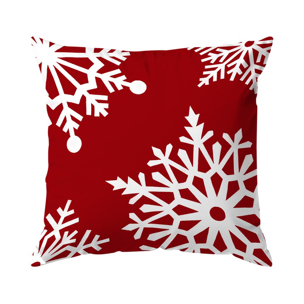 Christmas Snowflakescushions Pillowcase Polyester Cushion Cover Throw Pillow Sofa Decoration Pillowcover Home Decor