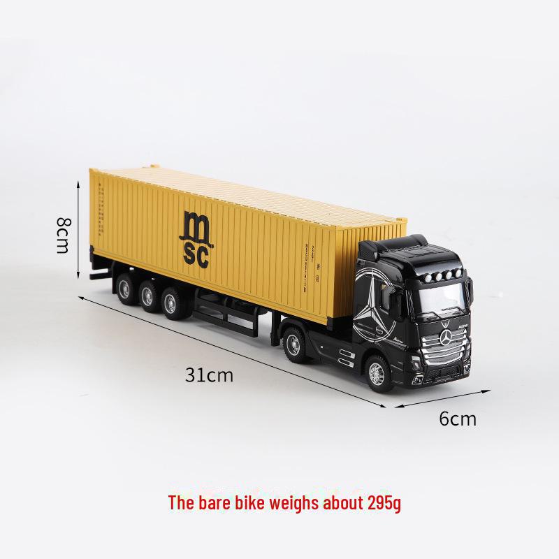 

Грузовик-контейнеровоз из сплава со светом и звуком: Детская игрушечная модель трактора и инженерной машины alloy container truck чёрный/жёлтый