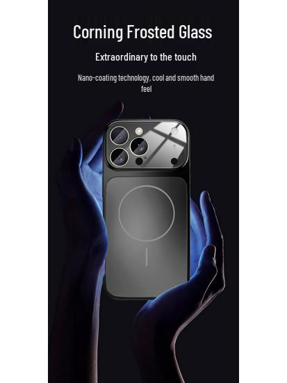 Corning Mattiertes Magnetisches Hautgefühl Glas Stoßfestes Case für iPhone 17 Pro Max