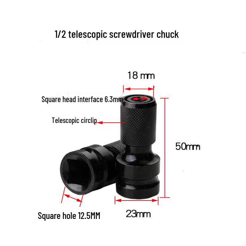 Multi-Function Electric Wrench Adapter: 1/2 To 1/4 Connection for Air Gun and Hand Drill