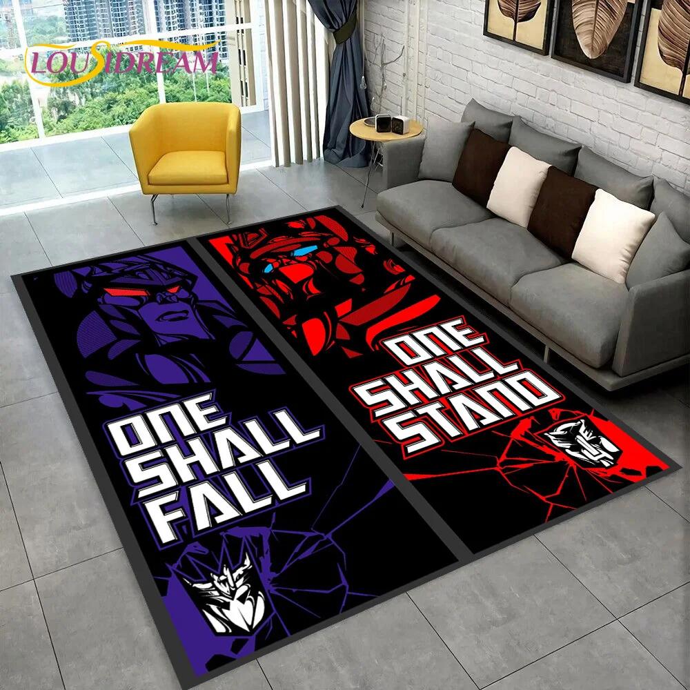 3D Transformers Cartoon Autobots Carpet Rug for Home Living Room Bedroom Sofa Doormat Decor,Kid Area Rug Non-slip Floor Mat Gift