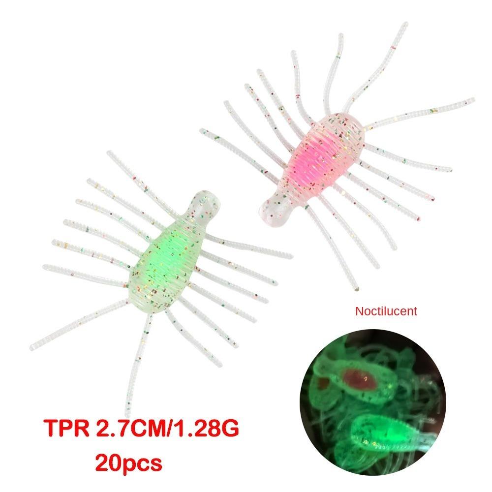 

20PCS Minnow Fishing Soft Lures TPE Artificial Lures New Minnow Lures Ocean Rock Fishing помаранчевий