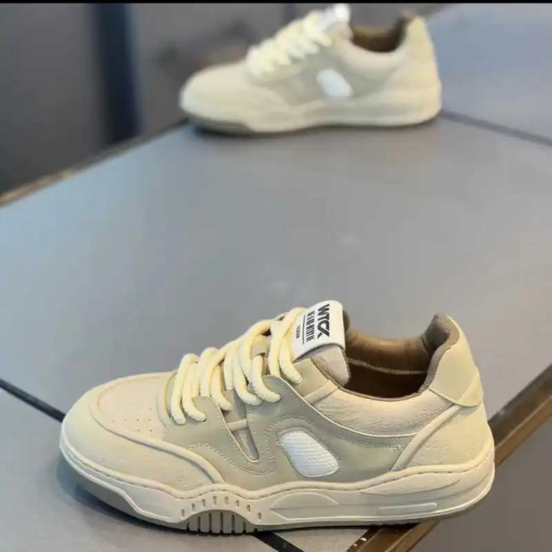 Fashion Low Round Tip Man Sneakers Loafers Sport Man Shoes Yellow Imported Sheos Loffers New Best Selling 2025elegant Tene Trnis