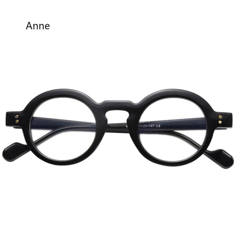 New Round Glasses Frame Women Men Small Frames Computer Optical Eyeglasses Vintage  Designer Leopard Black Glass Clear Lens