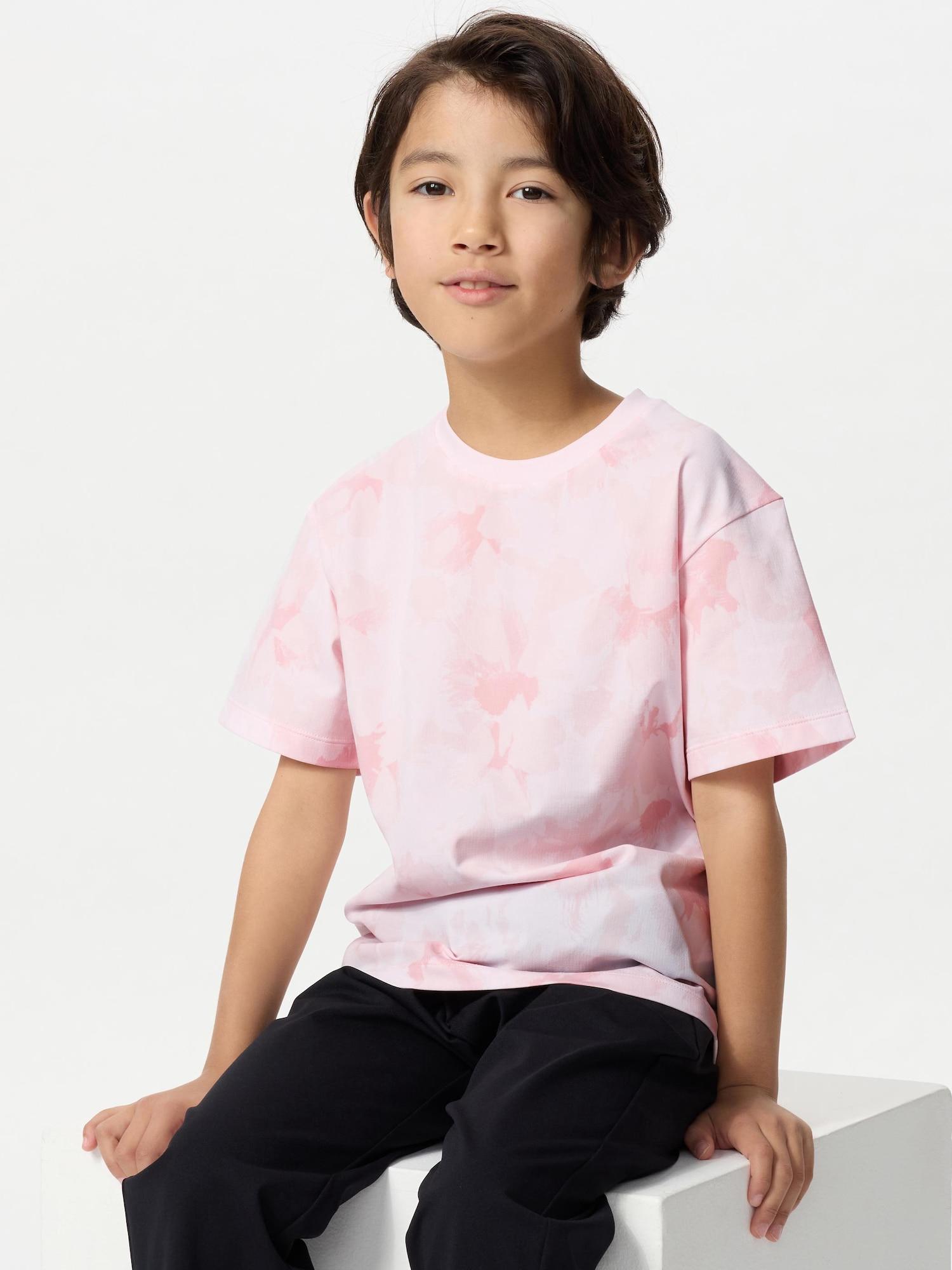 

Uniqlo Kids Dry Ex Crewneck T prinT B 12 PINK/KIDS 110
