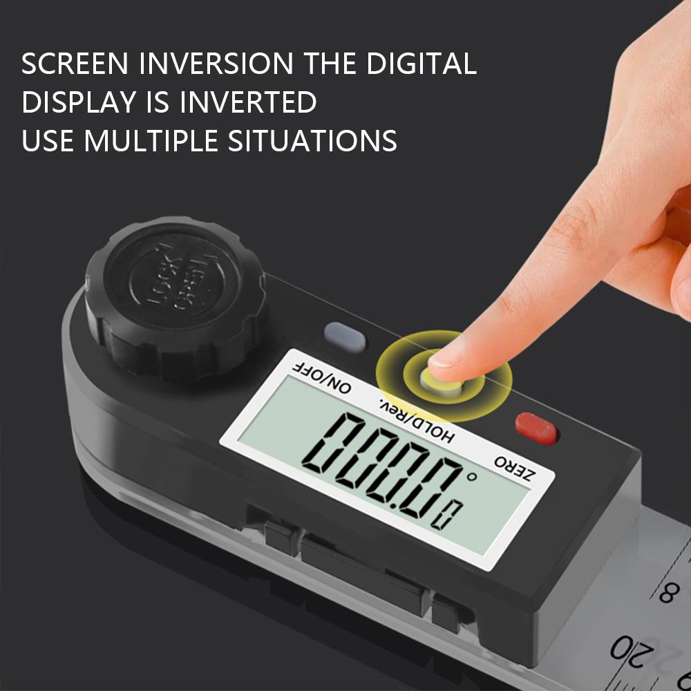 Digital Angle Finder Protractor Precision Woodworking Tool with LCD, 360° Magnetic Level for Carpentry/Construction