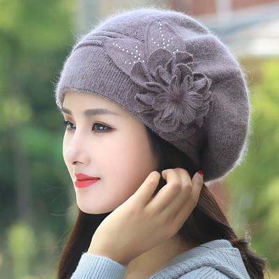 Sonbahar Kış Kore Moda Tavşan Saç Örme Yün Şapka Kadın Kalınlaşmış Peluş Sıcak kulak koruyucu kapak Belle Şapka
