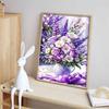 Diy Arrival New 5d Full Circle Diamond Painting "purple Bouquet" Embroidery Cross Stitch Home Decor Gift